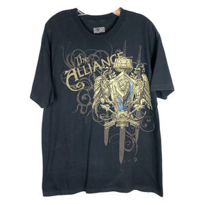 Blizzard Large Graphic Tee The Alliance Black Shirt Crew Neck Short Sleeve 173‎